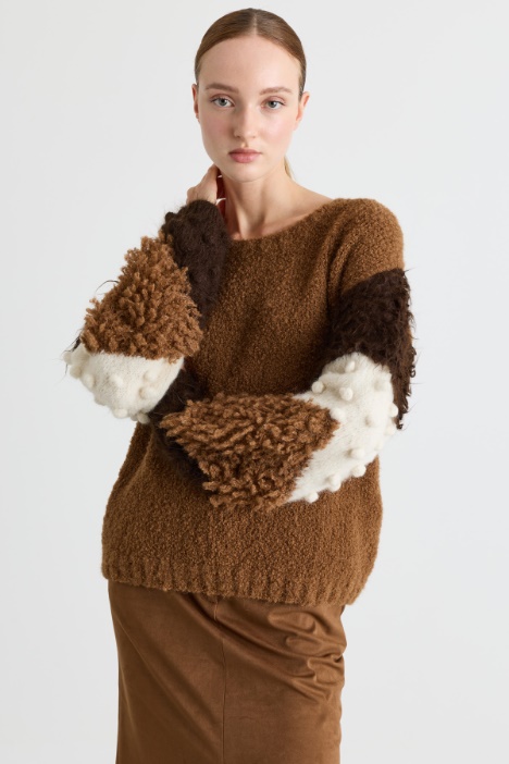 Loose-fit patchwork jumper - Intrend