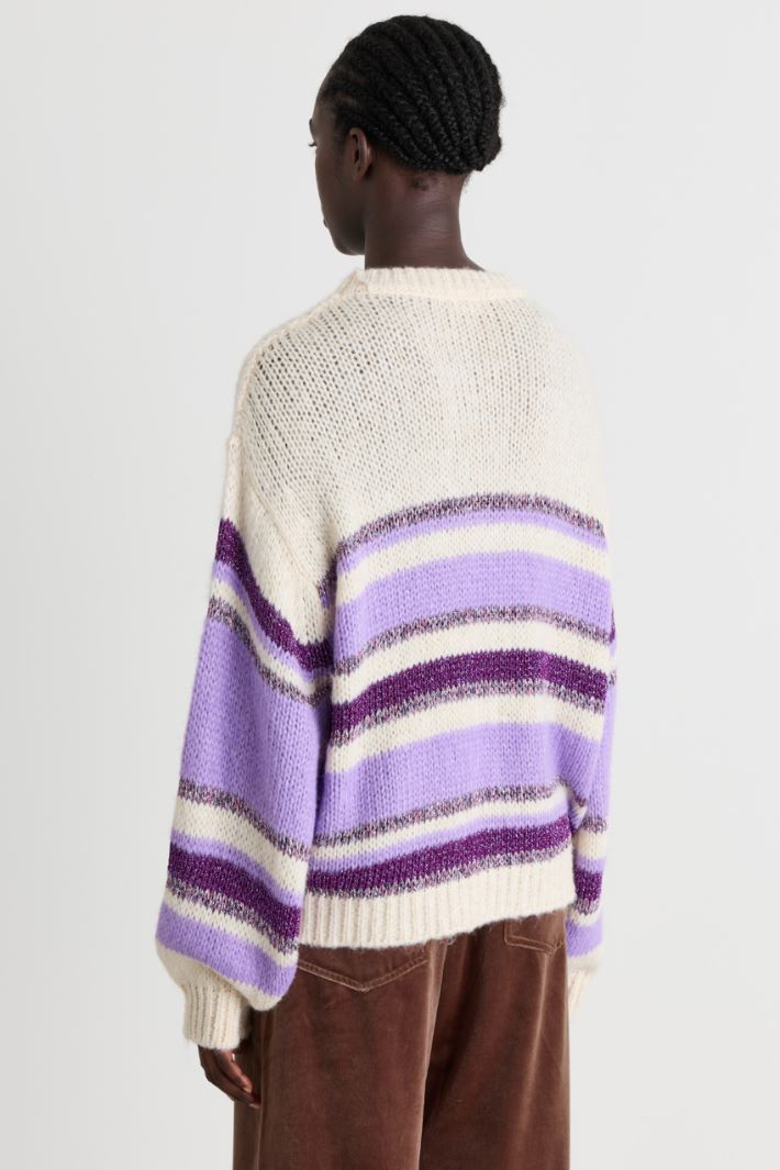 Dropped-shoulder jumper - WHITE LILAC - Intrend - 4