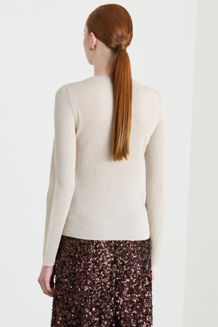 Figurbetonter Feinstrickpullover - BEIGE - Intrend - 4
