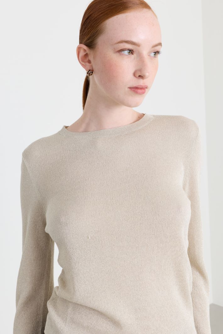Figurbetonter Feinstrickpullover - BEIGE - Intrend - 3