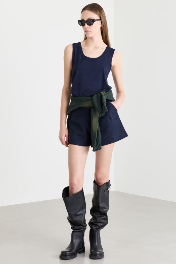 Stretch-Stricktop - BLAU - Intrend