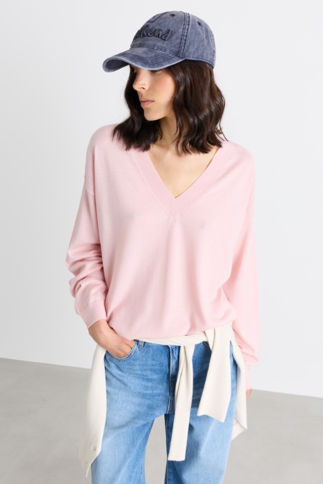 Strickpullover mit V-Ausschnitt - Intrend