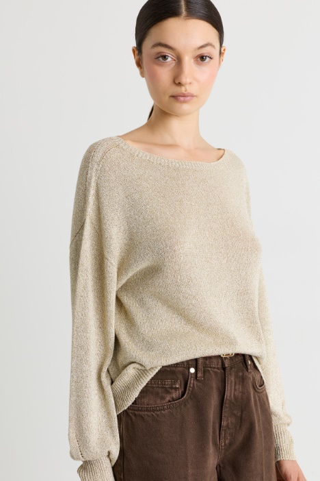 Soft Jumper in Metallic Yarn - Intrend