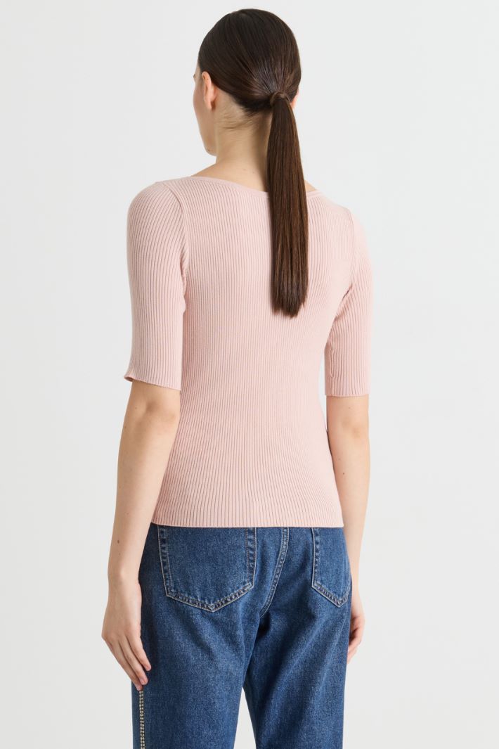 Figurbetontes Rippshirt - ROSA - Intrend - 4