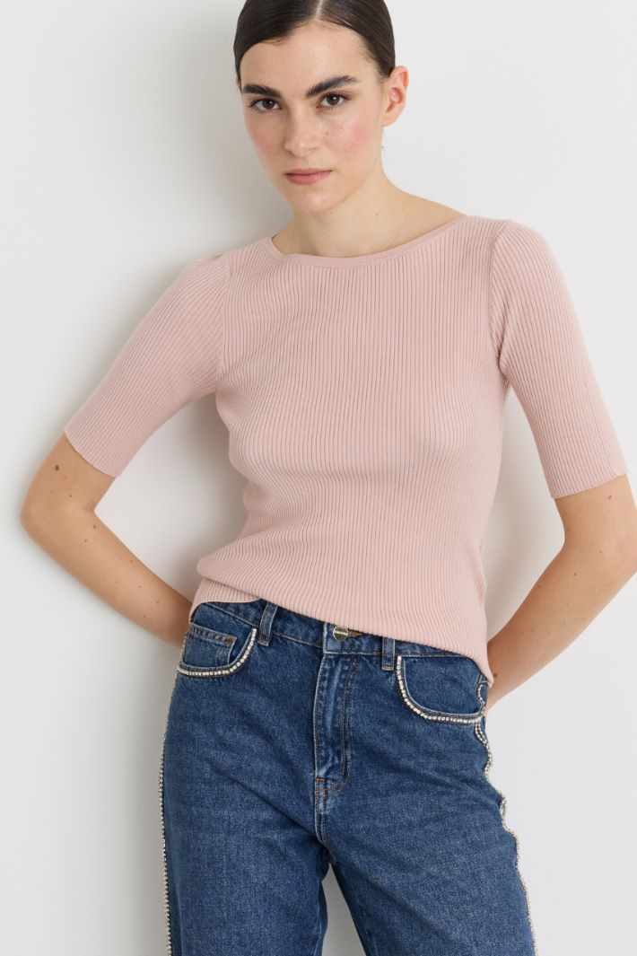 Figurbetontes Rippshirt - ROSA - Intrend - 2