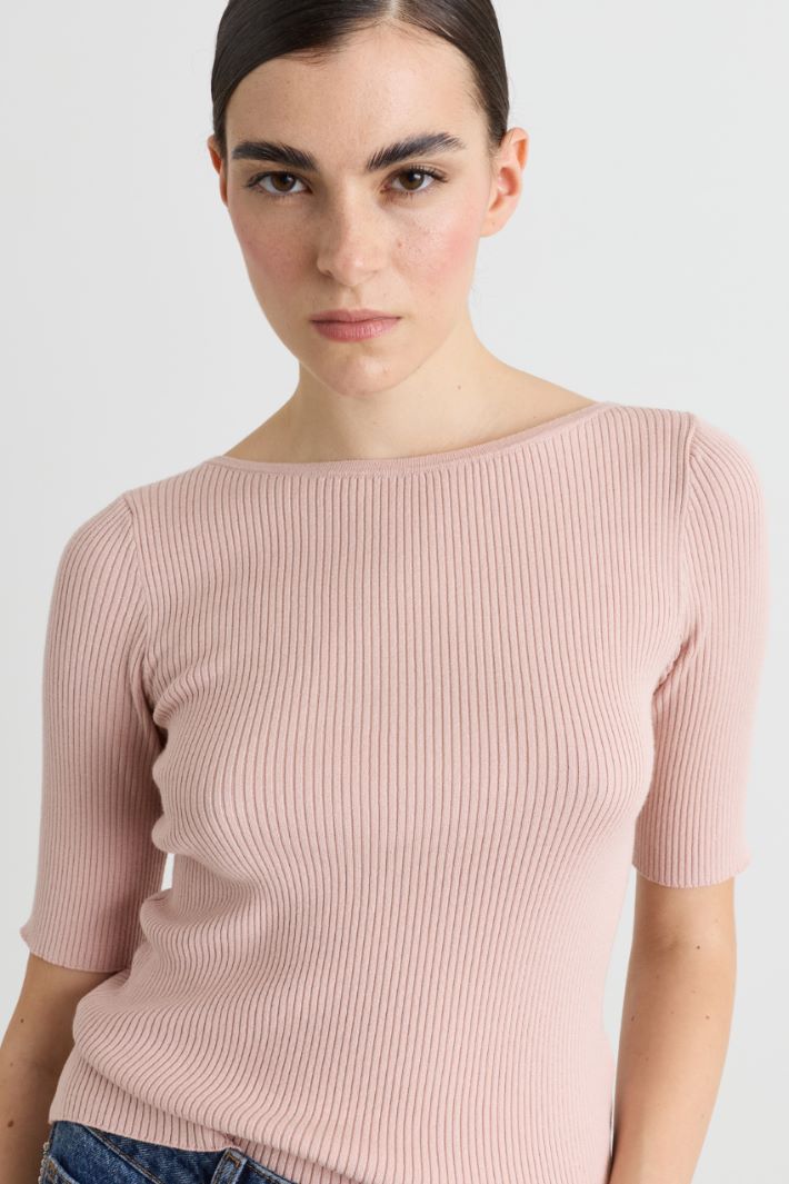Figurbetontes Rippshirt - ROSA - Intrend - 3