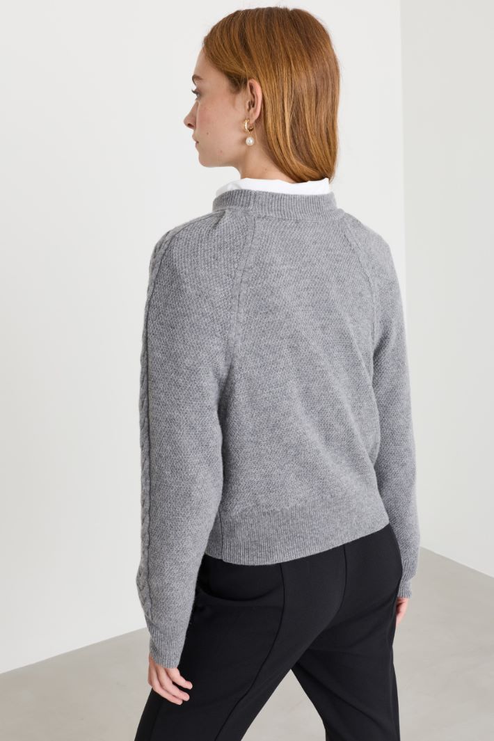 Maglia cropped - GRIGIO - Intrend - 4