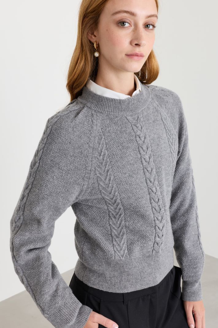 Maglia cropped - GRIGIO - Intrend - 3