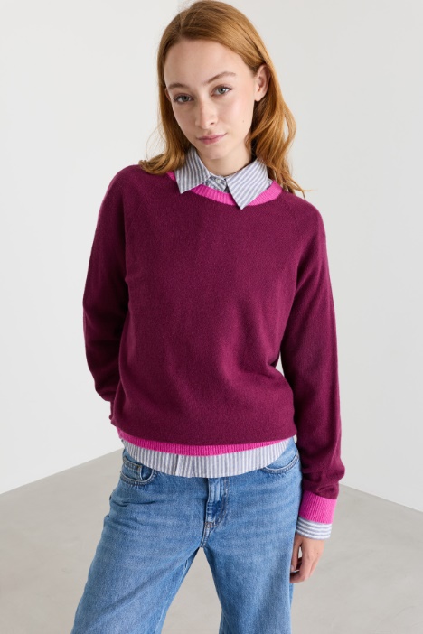 Contrast-trim jumper - Intrend