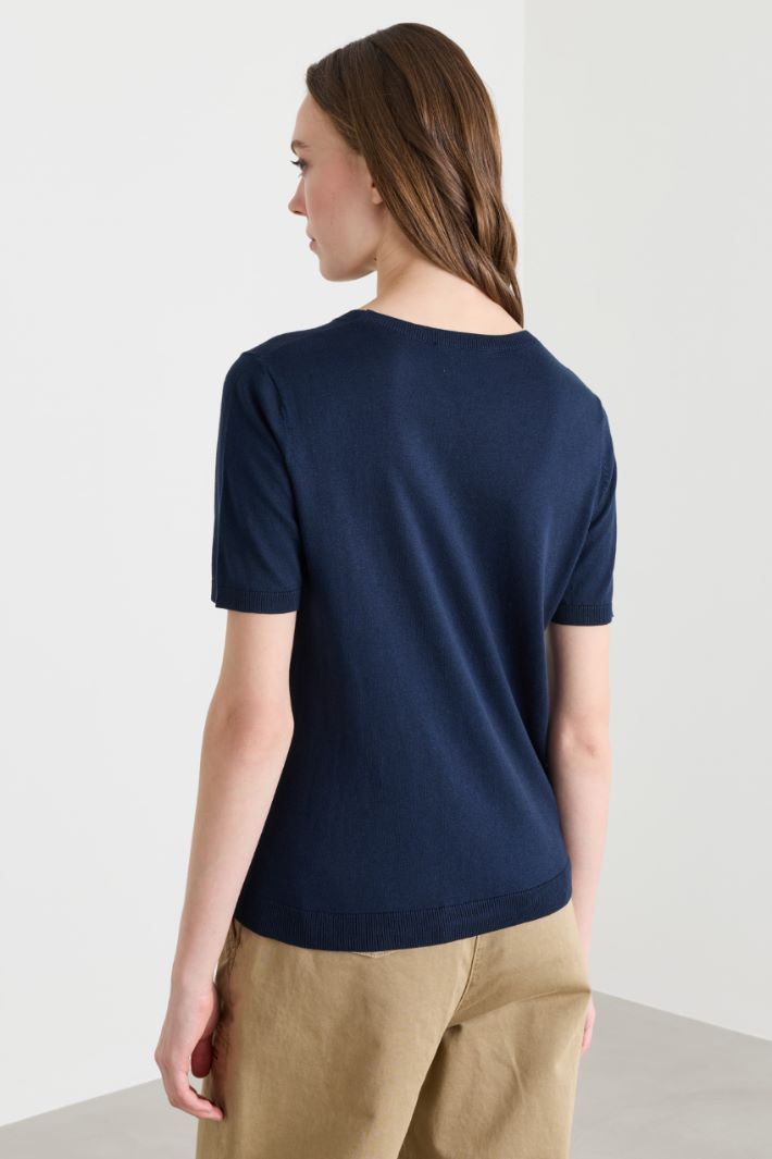 Camiseta de punto - AZUL - Intrend - 4