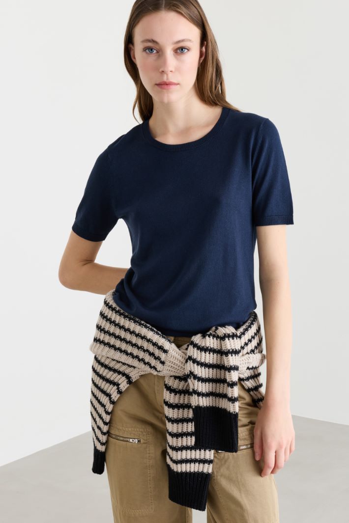 Camiseta de punto - AZUL - Intrend - 2