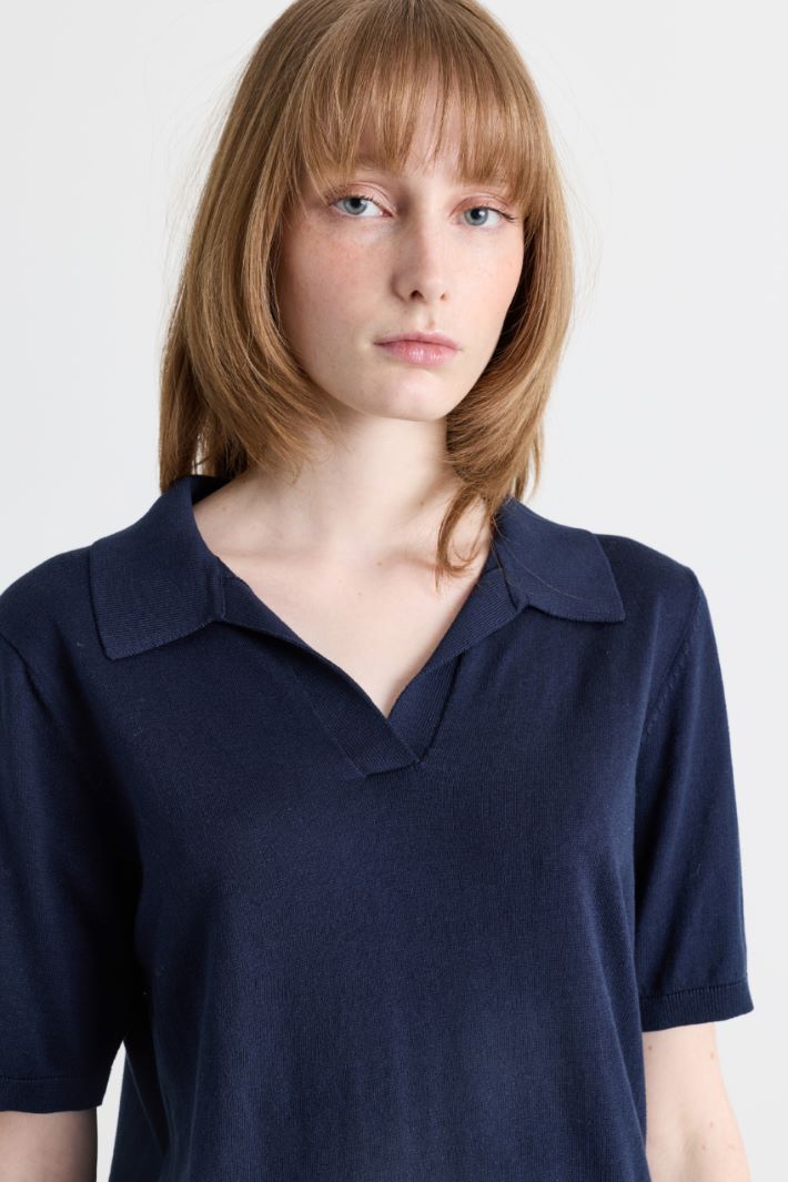 Strickpolo - BLAU - Intrend - 3