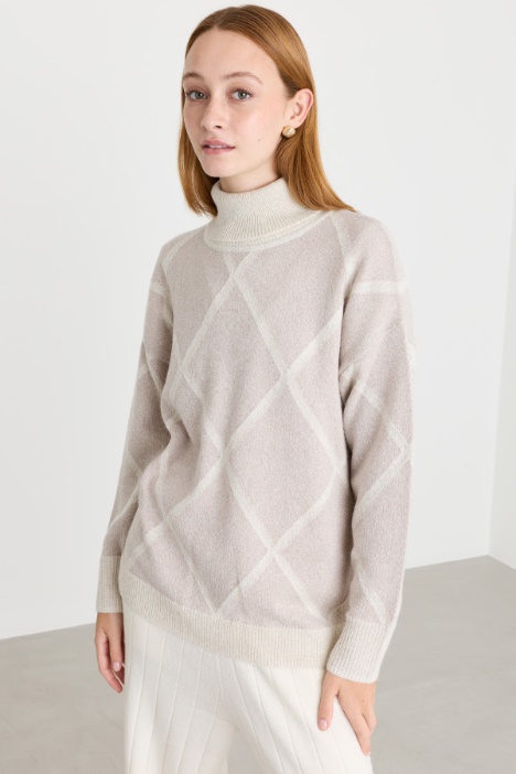 Maglia oversize con collo alto - Intrend