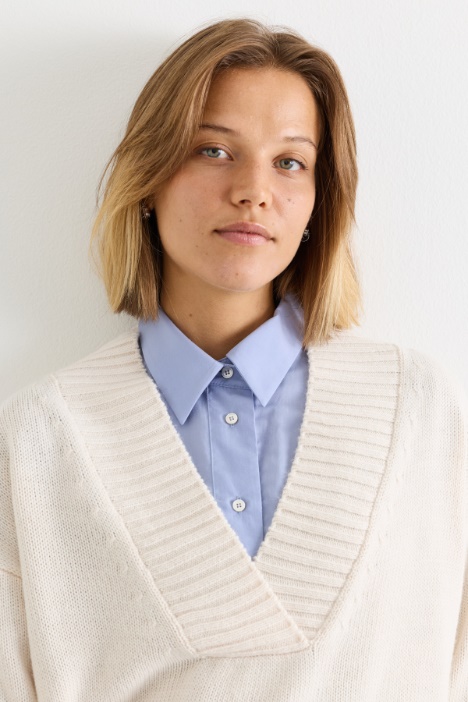 Maglia over con scollo a V