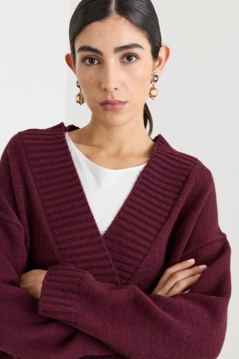 Maglia over con scollo a V