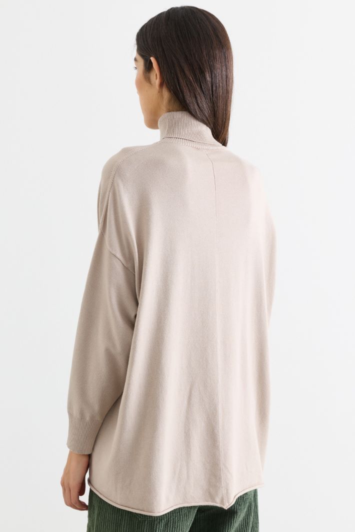 Oversize-Pullover mit Stehkragen - BEIGE - Intrend - 4