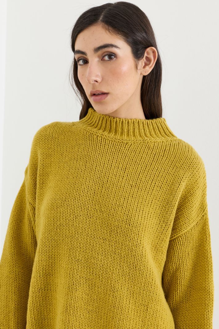 Pull à franges latérales - JAUNE - Intrend - 3
