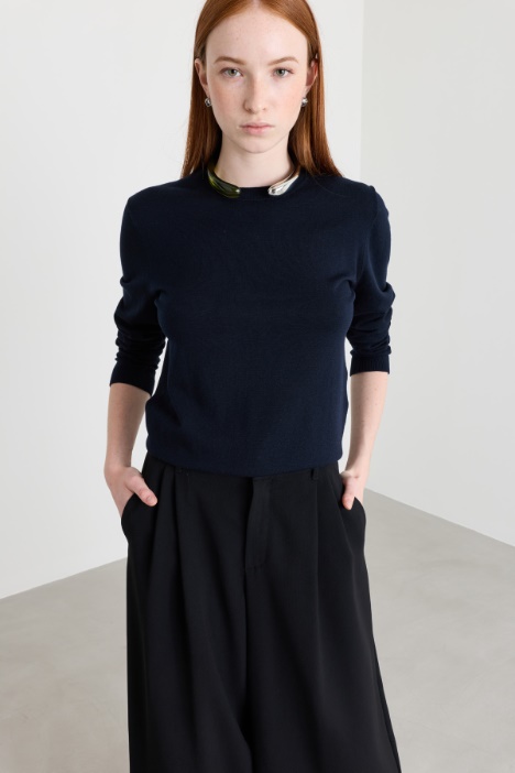 Ribbed-trim jumper - Intrend