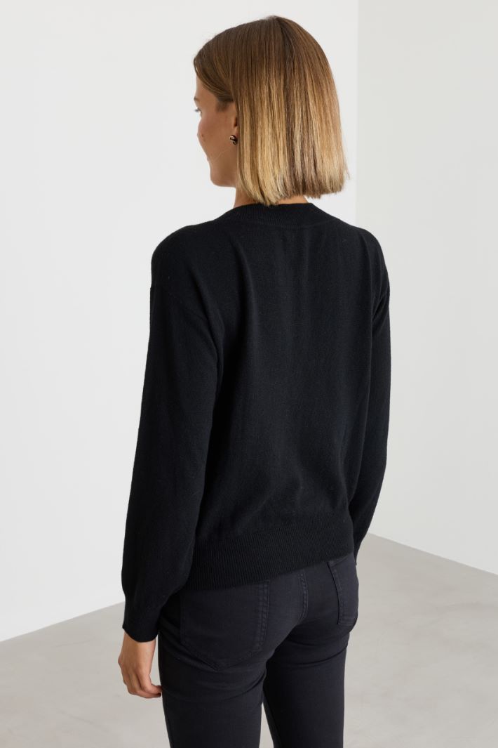Loose-fit jumper - BLACK - Intrend - 4