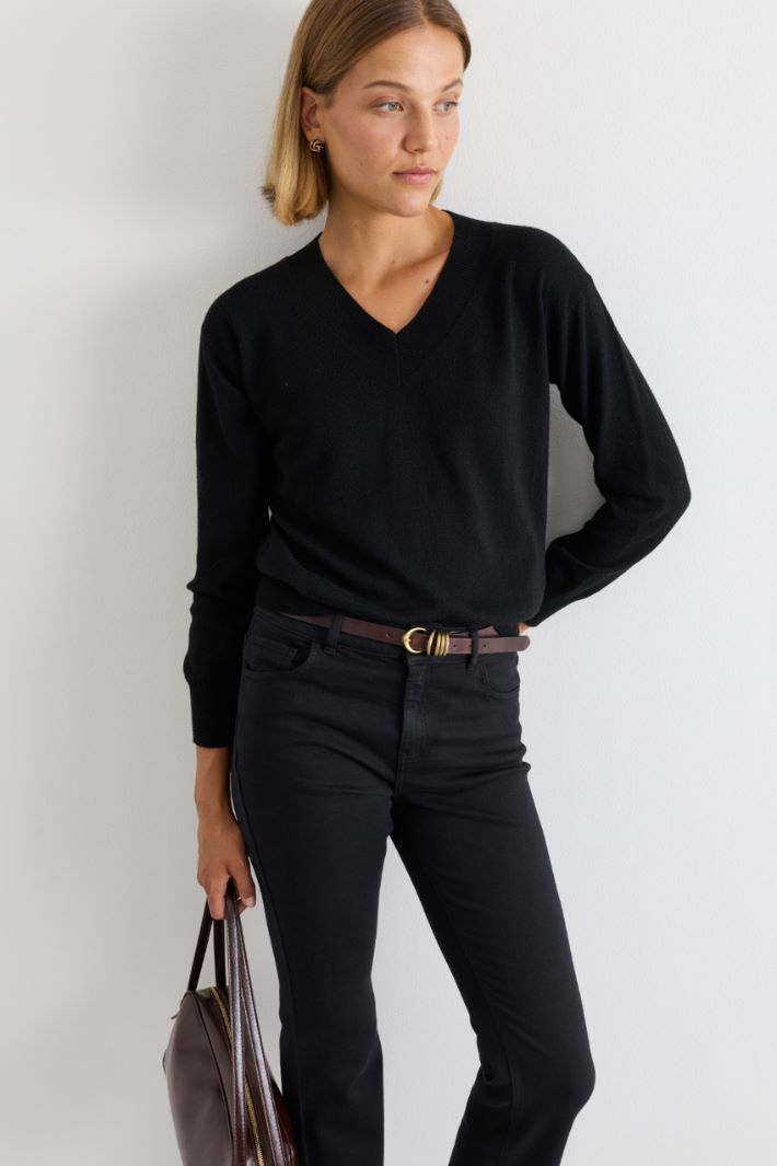 Loose-fit jumper - BLACK - Intrend - 2