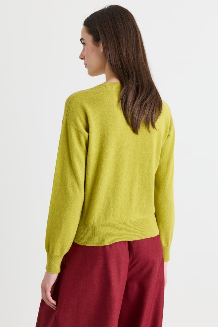 Loose-fit jumper - GREEN - Intrend - 3