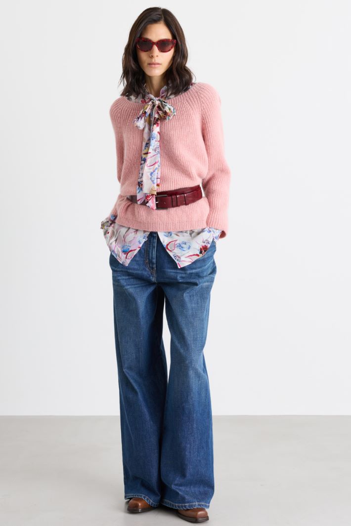 Jersey de escote amplio - ROSA - Intrend