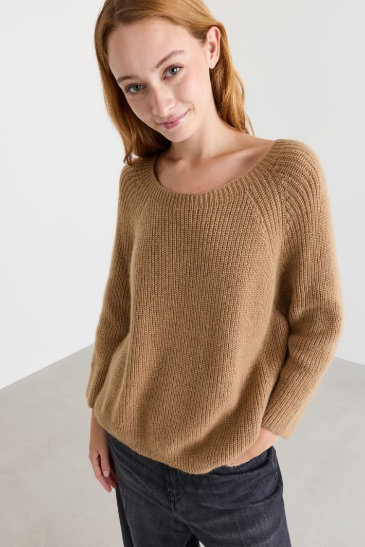 Maglia con ampio scollo - CAMMELLO - Intrend - 3