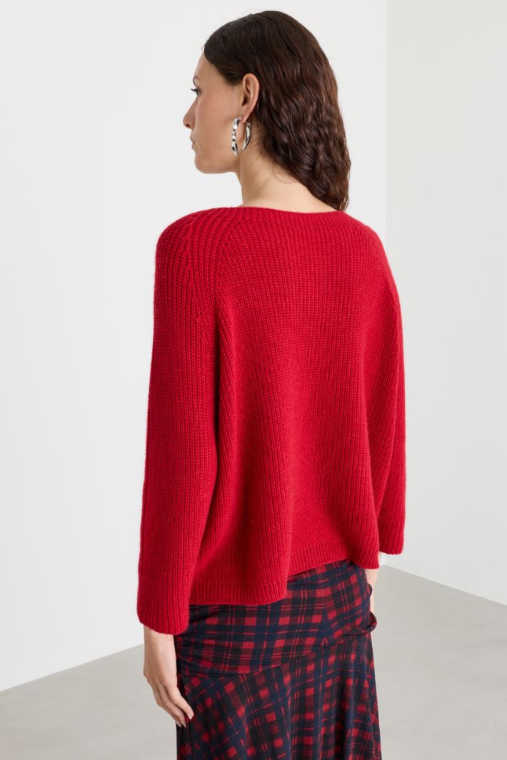 Jersey de escote amplio - ROJO - Intrend - 4