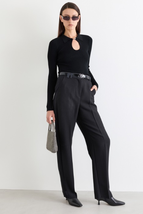 Strick-Poloshirt - Intrend