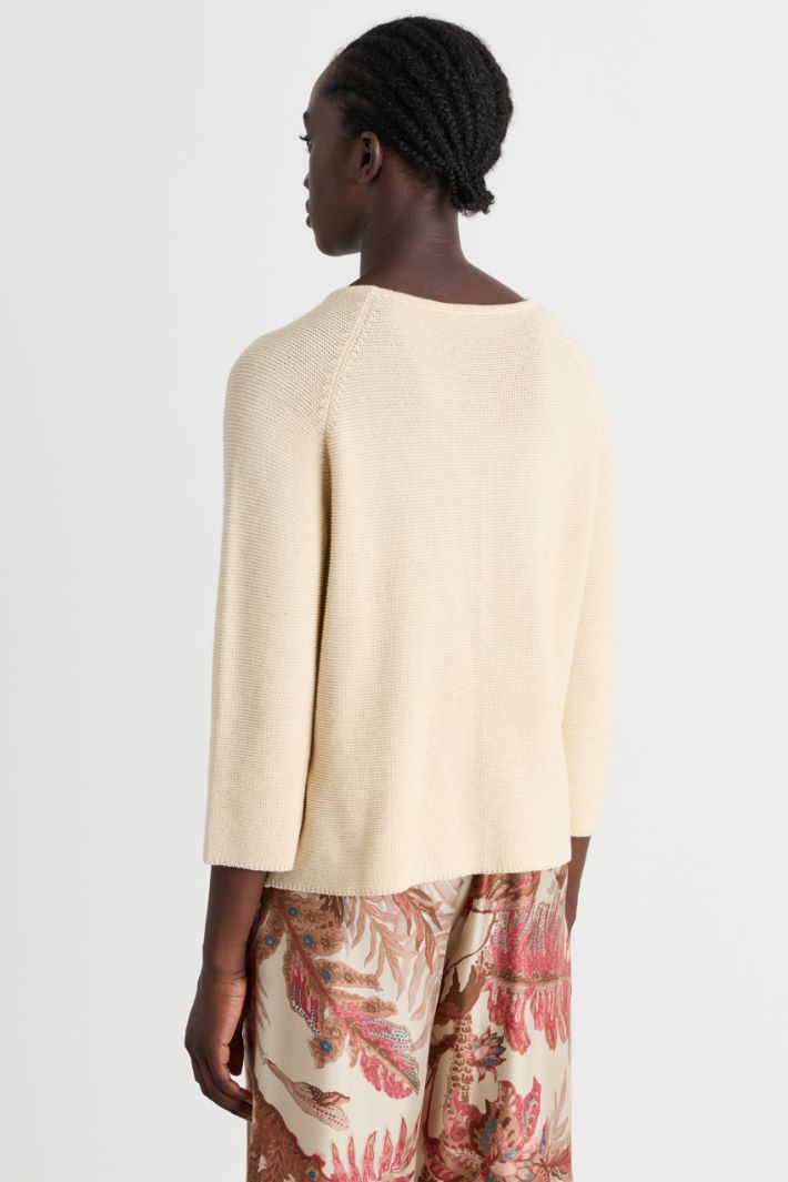 Maglia a punto links - BEIGE - Intrend - 4