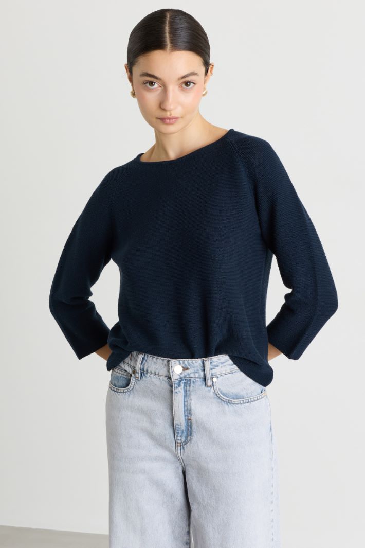 Maglia a punto links - BLU - Intrend - 2