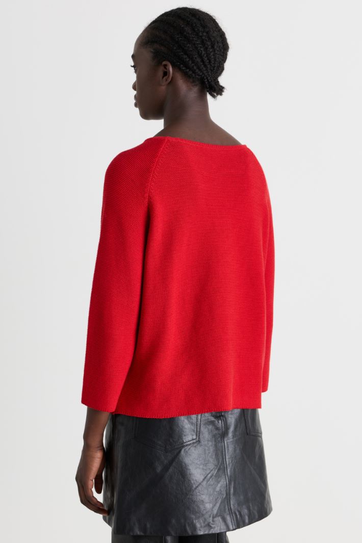 Maglia a punto links - ROSSO - Intrend - 4