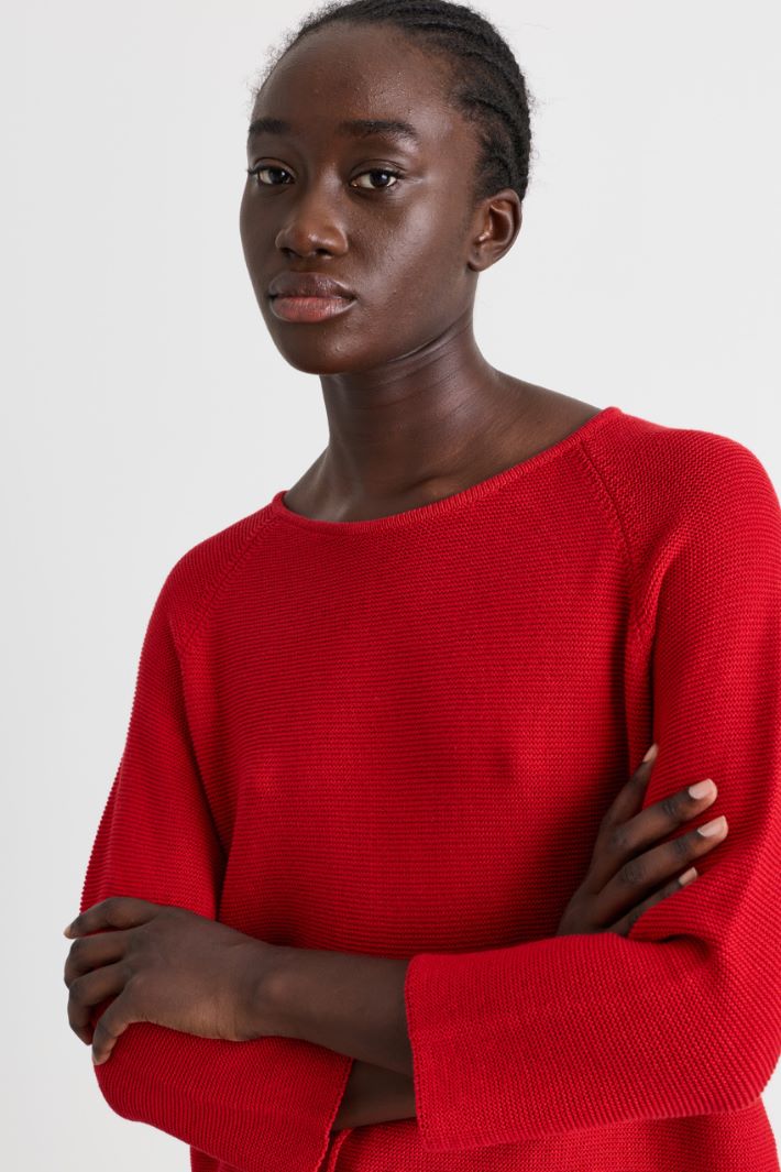 Maglia a punto links - ROSSO - Intrend - 3