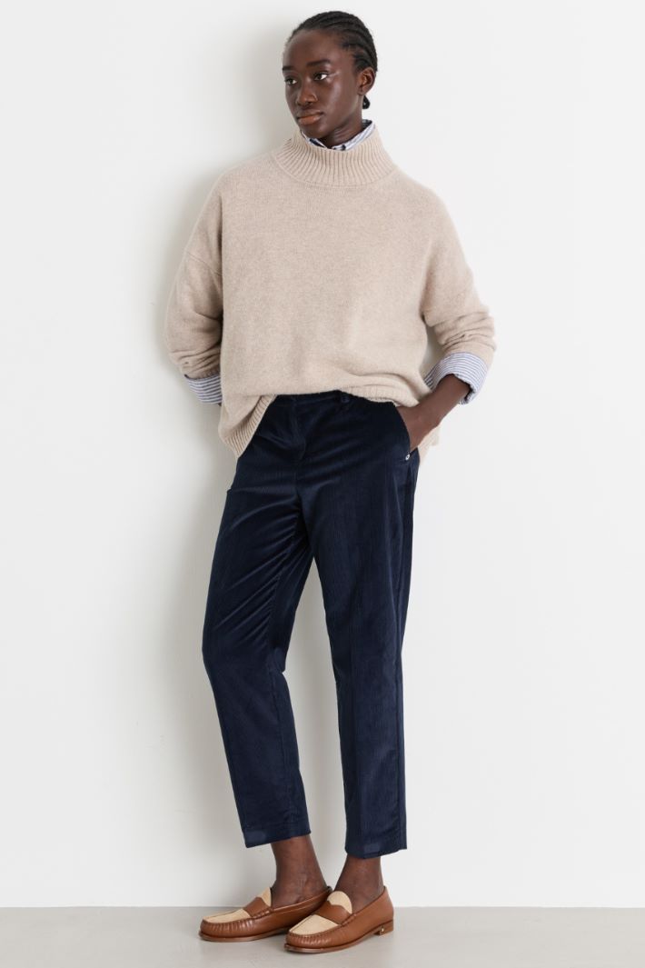 Roll-neck jumper - BEIGE - Intrend
