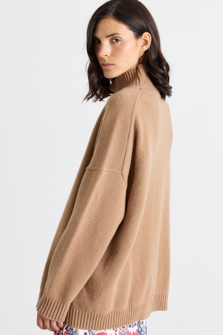 Roll-neck jumper - CAMEL - Intrend - 4