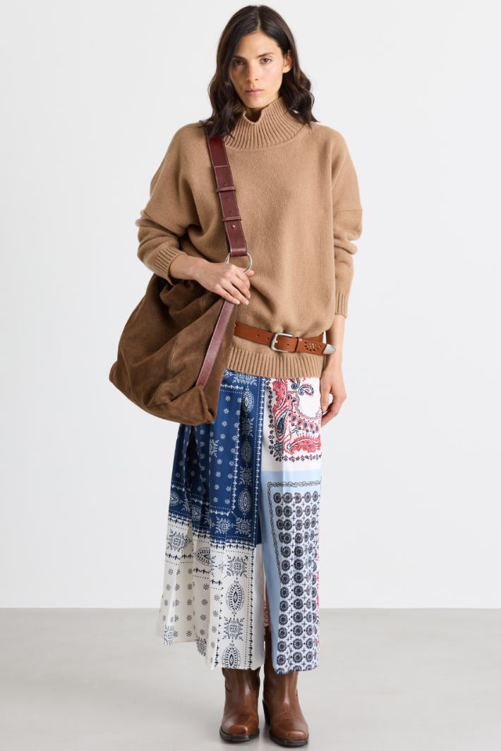 Roll-neck jumper - CAMEL - Intrend