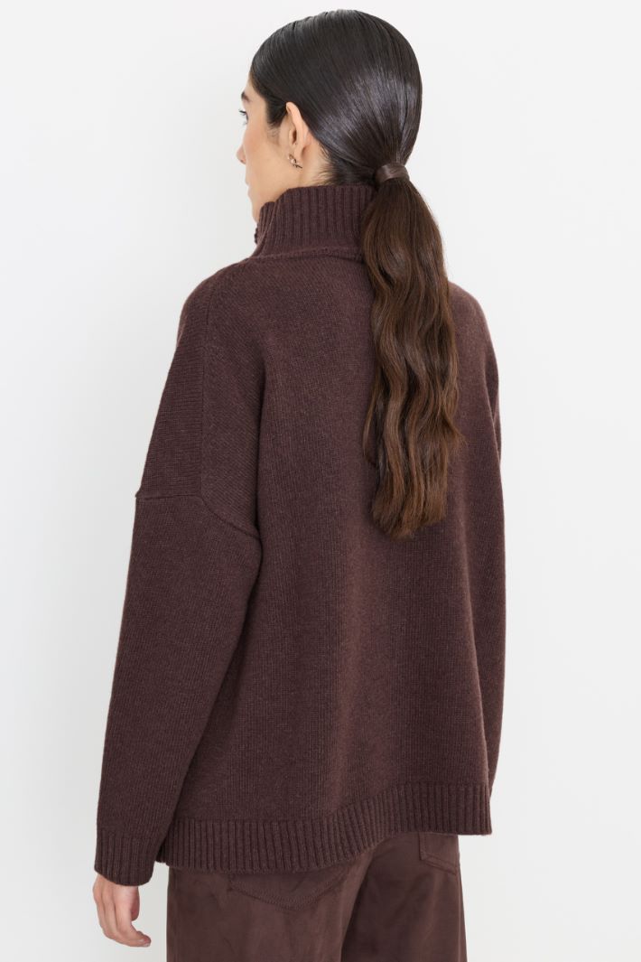 Pull à col roulé - MARRON - Intrend - 4