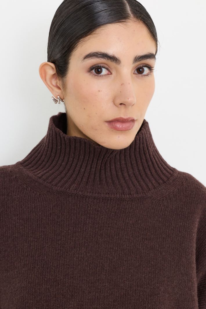 Pull à col roulé - MARRON - Intrend - 3