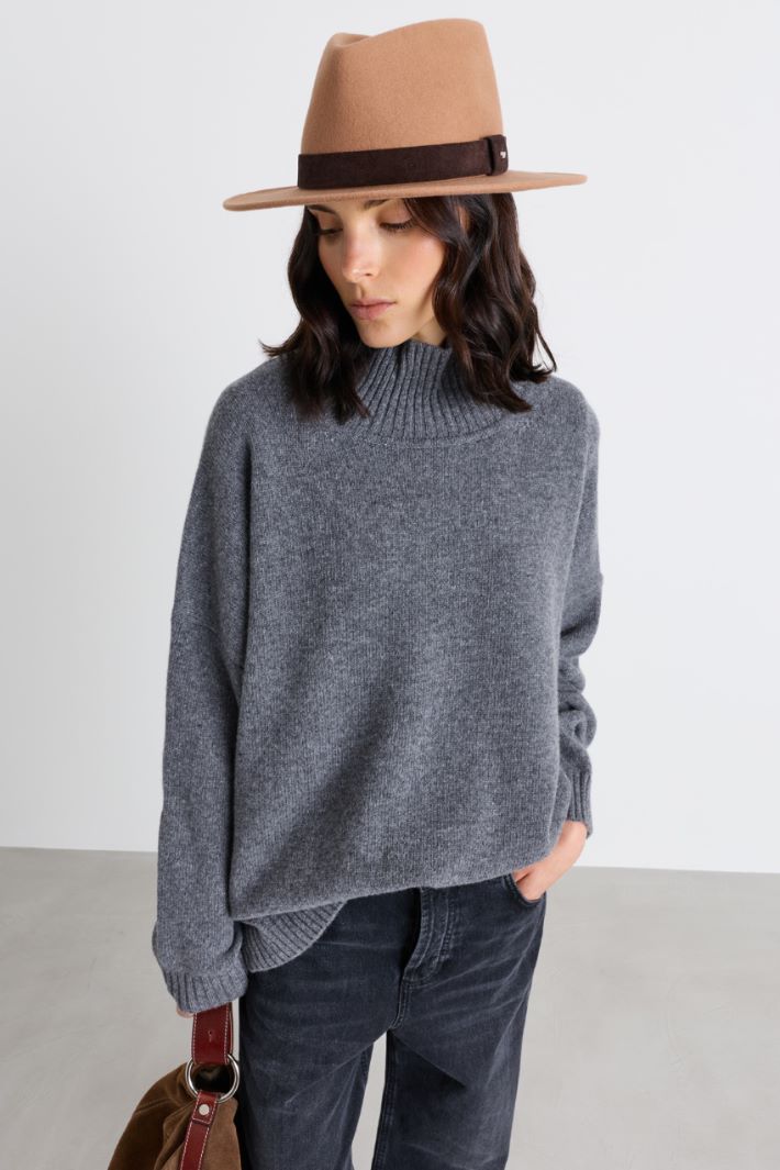Pull à col roulé - GRIS - Intrend - 2