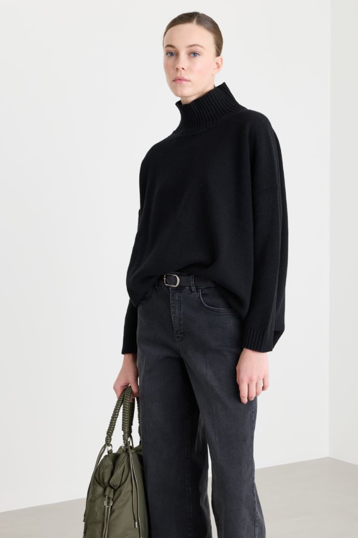 Pull à col roulé - NOIR - Intrend - 2