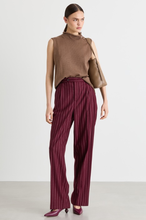 Ärmelloses Stricktop mit Stehkragen - Intrend