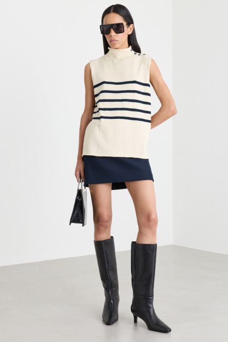 Jersey sin mangas de cuello alto - Intrend