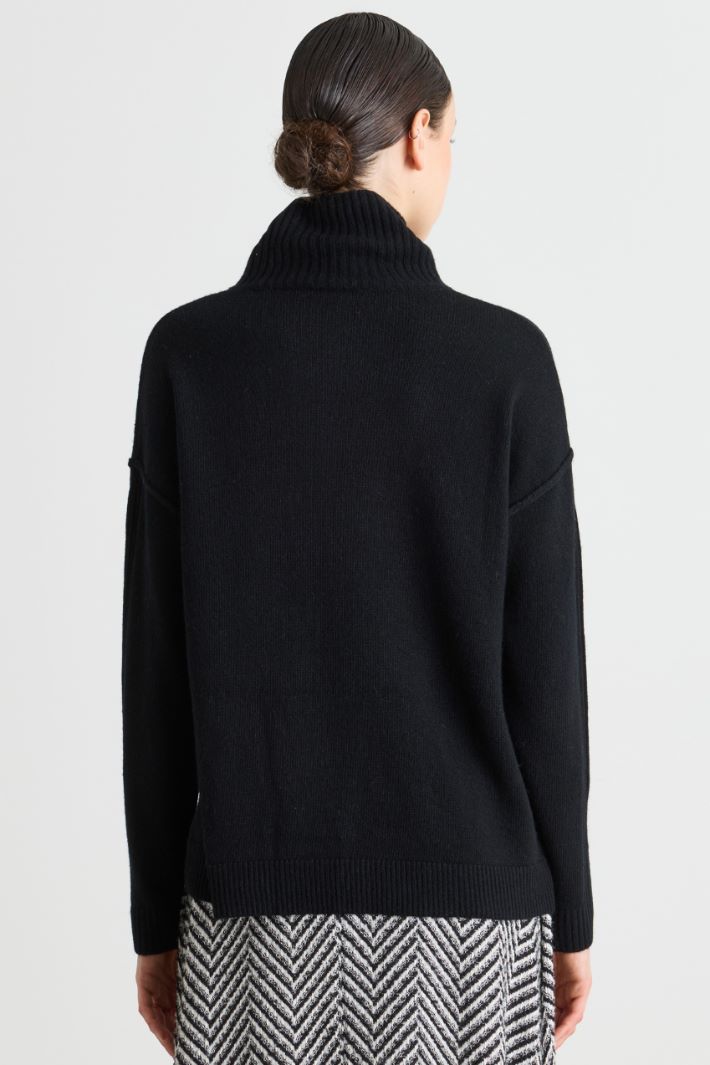 Oversized jumper - BLACK - Intrend - 4