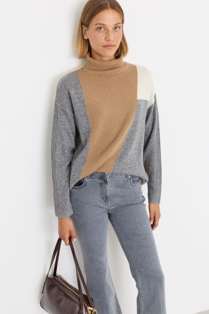 Oversized jumper - CAMEL - Intrend - 2