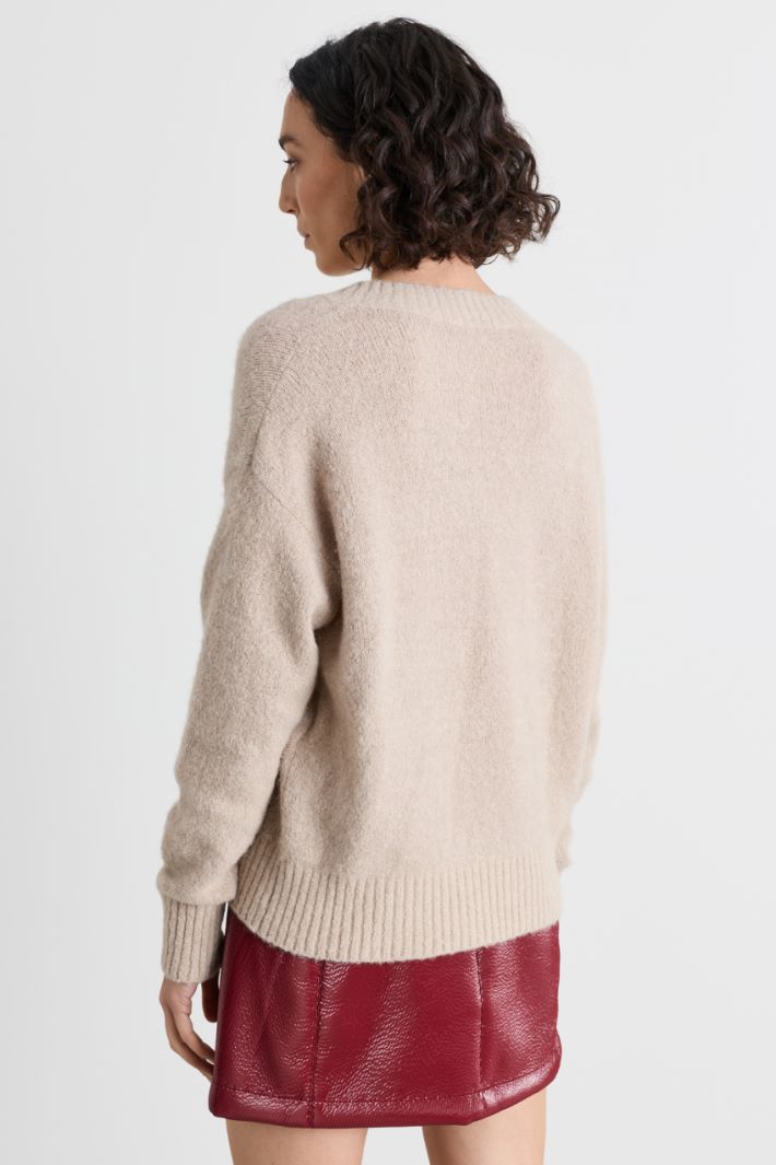 Pullover mit V-Ausschnitt - BEIGE - Intrend - 4