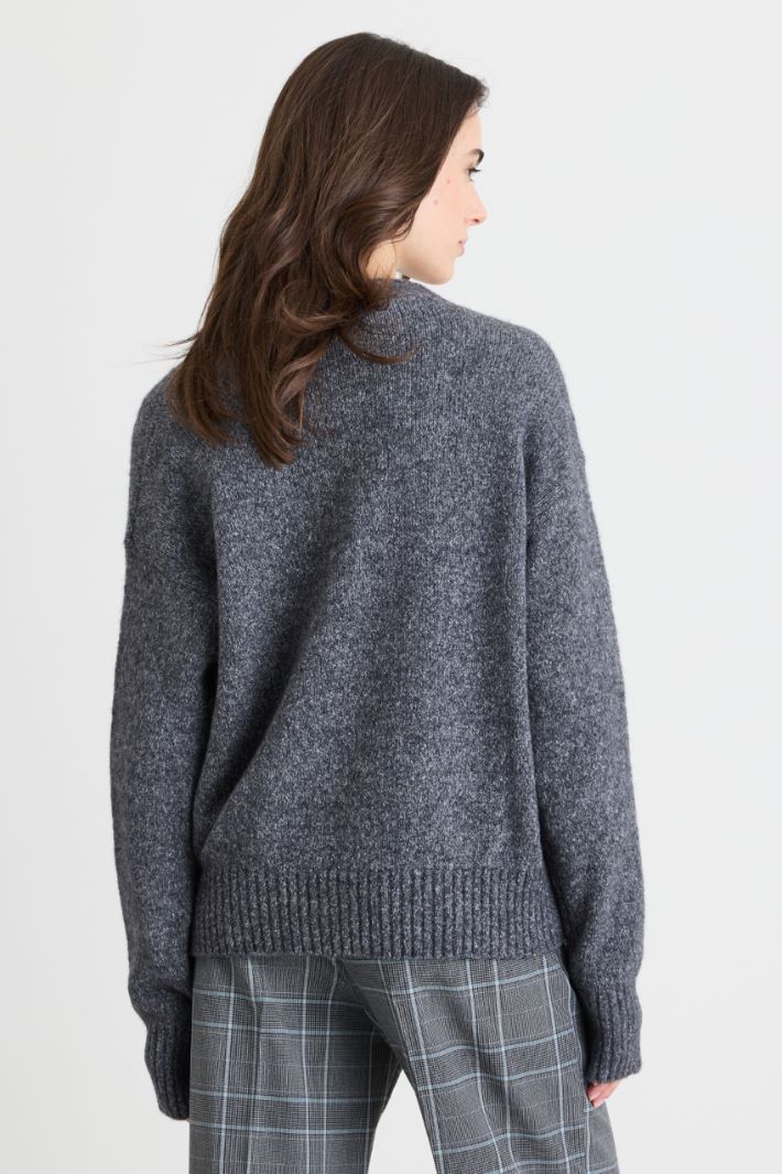 Pullover mit V-Ausschnitt - GRAU - Intrend - 4