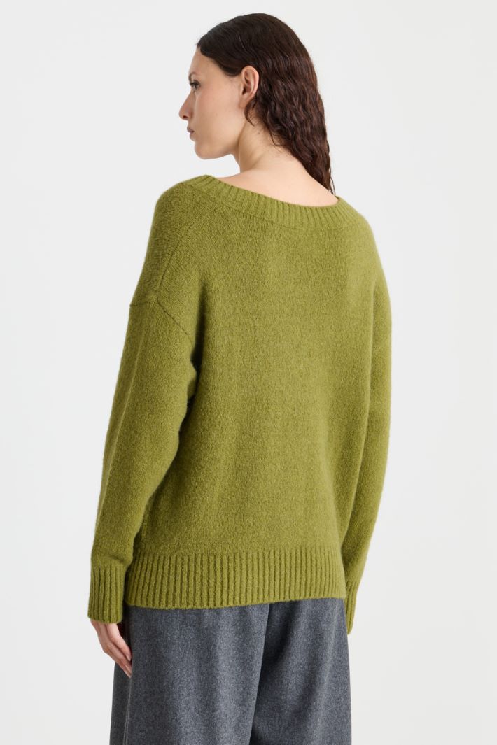 Pullover mit V-Ausschnitt - GRÜN - Intrend - 4