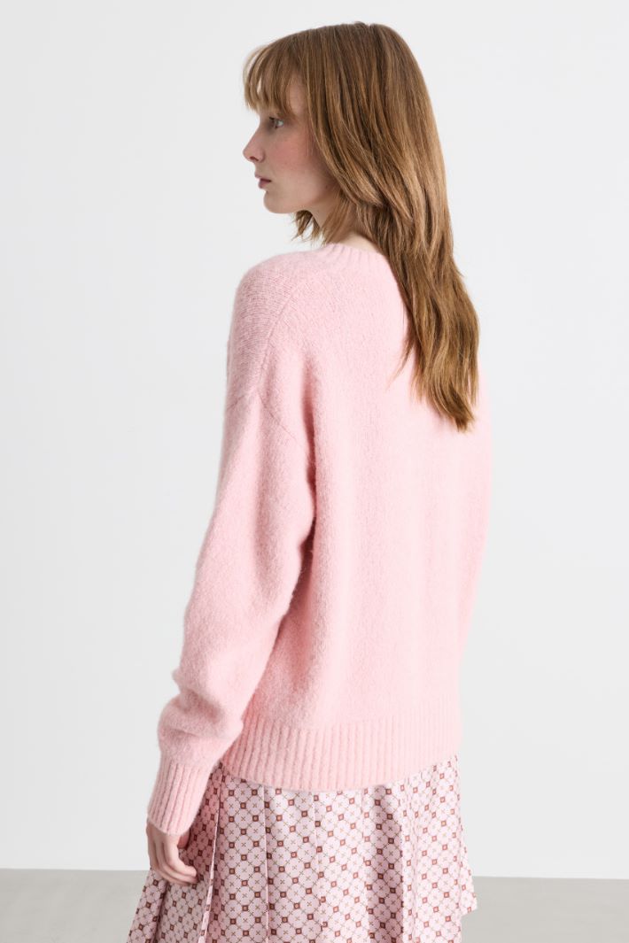 Pullover mit V-Ausschnitt - ROSA - Intrend - 4
