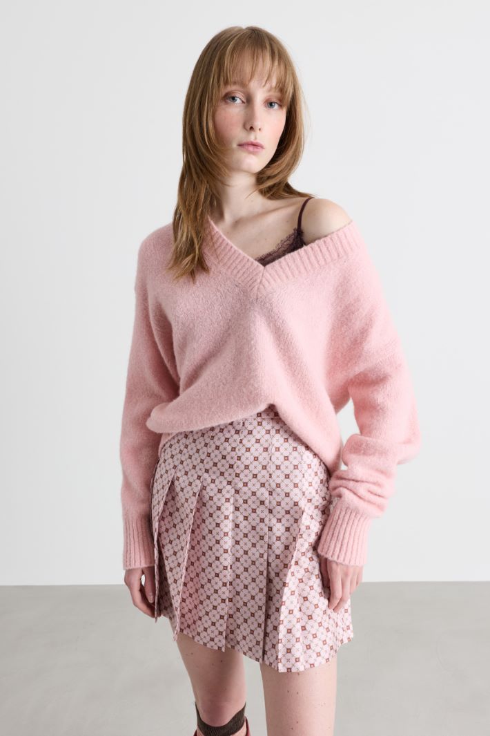 Pullover mit V-Ausschnitt - ROSA - Intrend - 2