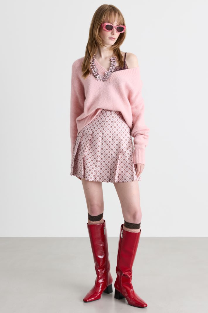 Pullover mit V-Ausschnitt - ROSA - Intrend